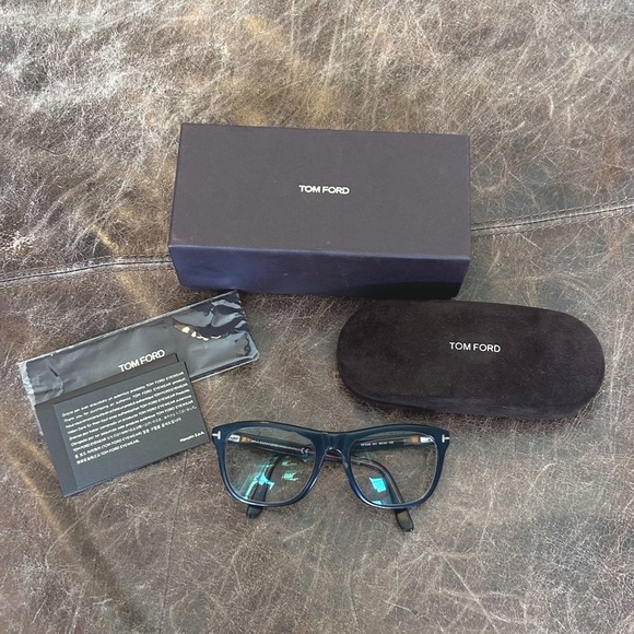 Tom Ford Other - Tom Ford TF5480 001 Black Havana Square Eyeglasses Frames 56-20-145 Italy